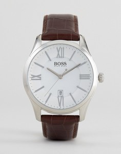 Часы с коричневым кожаным ремешком BOSS By Hugo Boss 1513021 Ambassador - Коричневый