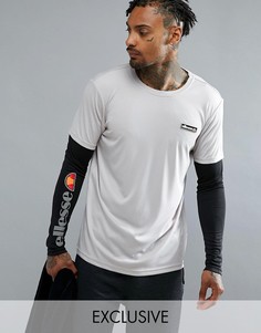 Спортивный лонгслив с многослойными рукавами ASOS - Серый Ellesse