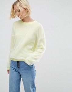 Джемпер с сетчатым верхним слоем ASOS - Желтый