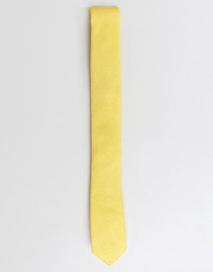 Желтый узкий фактурный галстук ASOS - Желтый