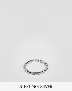 Серебряное кольцо с перекрученным дизайном DesignB эксклюзивно для ASOS - Серебряный