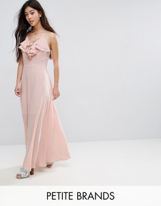 Платье макси с оборками New Look Petite - Розовый