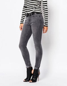 Серые выбеленные джинсы скинни Vero Moda - Серый