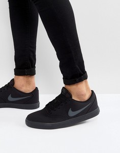 Черные парусиновые кроссовки Nike SB Check Solar 843896-002 - Черный
