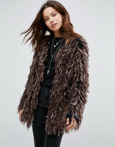Пушистый кардиган Free People Faithful - Кремовый