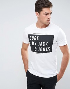 Монохромная футболка с логотипом Jack & Jones - Белый