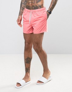 Короткие шорты для плавания кораллового цвета ASOS - Розовый