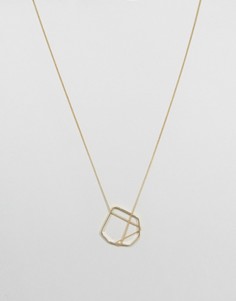 Ожерелье-цепочка с геометрической подвеской Pieces - Золотой