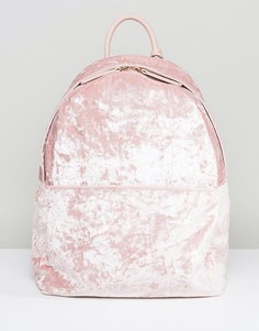 Рюкзак из мятого бархата Glamorous - Розовый