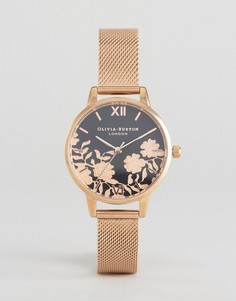 Часы цвета розового золота с сетчатым ремешком Olivia Burton - Золотой