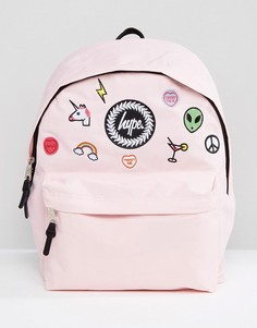 Розовый рюкзак с нашивками Hype - Розовый
