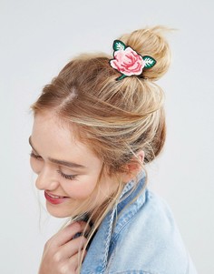 Резинка для волос ограниченной серии с вышивкой розы - Мульти Asos
