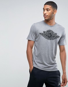 Серая футболка с логотипом Nike Jordan 834476-091 - Серый