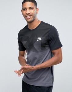 Черная футболка с принтом колор блок Nike 847657-010 - Черный