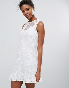 Кружевное цельнокройное платье Parisian - Белый