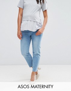 Светлые прямые джинсы ASOS MATERNITY FLORENCE Cambridge - Синий