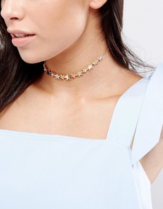 New Look Linked Stars Choker Necklace - Золотой