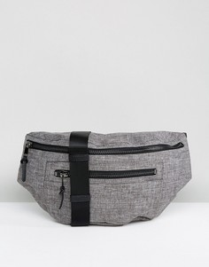 Серая сумка-кошелек на пояс из шамбре New Look - Серый