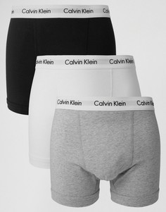 3 пары эластичных хлопковых боксеров‑брифов Calvin Klein - Мульти