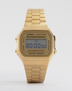 Позолоченные цифровые часы Casio A168WG-9EF - Золотой