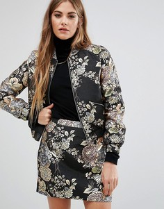 Комбинируемый пиджак с вышивкой и эффектом металлик Fashion Union - Мульти