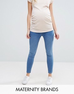 Джеггинсы скинни с посадкой под животом New Look Maternity - Синий