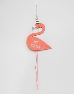 Открытка на день рождения в виде фламинго с отделкой ячеистой бумагой Meri Meri - Мульти