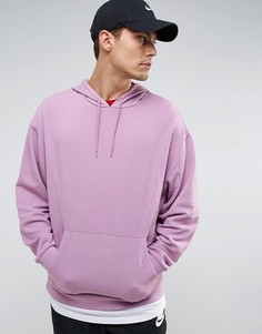 Длинный свободный худи с контрастным краем ASOS - Оранжевый