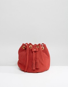 Красная замшевая сумка с кисточками Park Lane - Красный