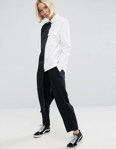 Рубашка из атласа и поплина ASOS WHITE - Мульти