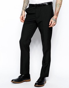 Черные строгие брюки слим ASOS - Черный