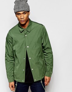 Тренерская куртка цвета хаки с контрастной подкладкой ASOS - Зеленый