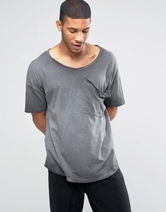 Длинная свободная футболка ASOS - Серый