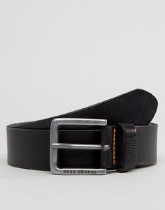 Черный кожаный ремень для джинсов BOSS Orange by Hugo Boss - Черный