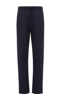 Хлопковые брюки прямого кроя с лампасами Dirk Bikkembergs