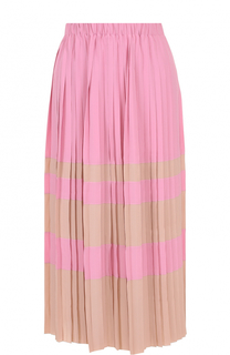 Плиссированная юбка-миди в полоску No. 21