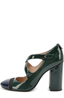 Лаковые туфли на устойчивом каблуке Tory Burch