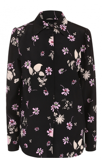 Шелковая блуза с цветочным принтом Valentino