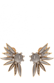 Серьги-клипсы с кристаллами Swarovski Oscar de la Renta