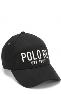 Хлопковая бейсболка с логотипом бренда Polo Ralph Lauren