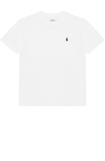 Хлопковая футболка с логотипом бренда Polo Ralph Lauren