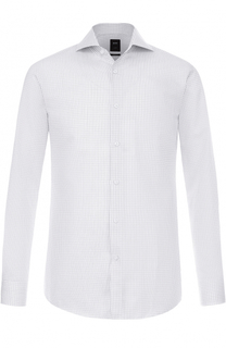 Хлопковая сорочка с воротником акула BOSS