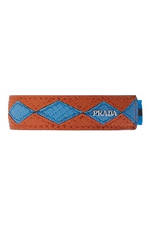 Браслет из кожи и текстиля Prada