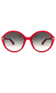 Солнцезащитные очки с круглой оправой из ацетата - Gucci