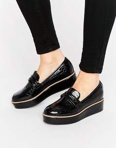 Лоферы на платформе ASOS MORE TIME - Черный