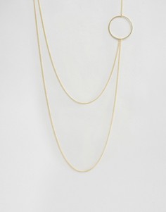 Ожерелье в несколько рядов с кольцом Pieces Heley - Золотой