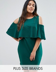 Платье с открытыми плечами Club L Plus - Зеленый