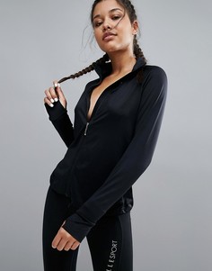Спортивная куртка на молнии с рукавами реглан Elle Sport - Черный
