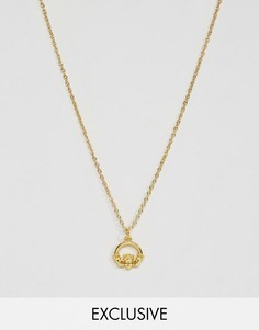 Ожерелье с подвеской в виде кладдахского кольца Reclaimed Vintage - Золотой