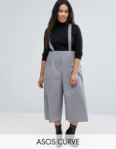 Кюлоты в клеточку с лямками ASOS CURVE - Мульти